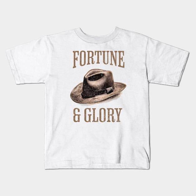 Fortune and Glory - Fedora - Adventure Kids T-Shirt by Fenay-Designs